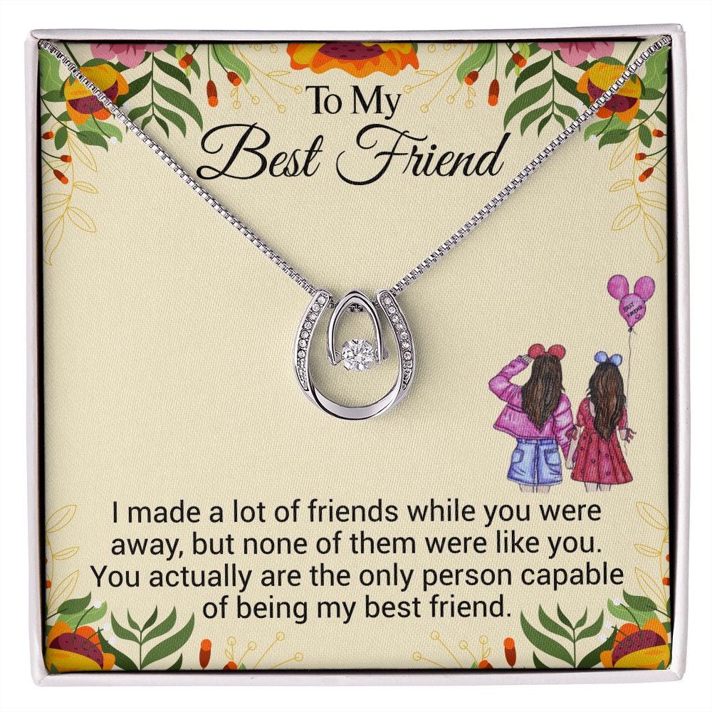 Best Friend Necklace Gift with Message Card