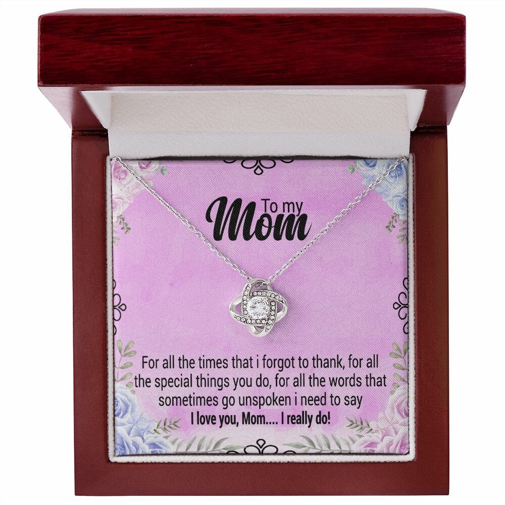 To My Mom Necklace Mother's Day Gifts Christmas Gifts Mom Gift from Son Present For Mom Custom Jewelry Case Mom Birthday Gift Mothers