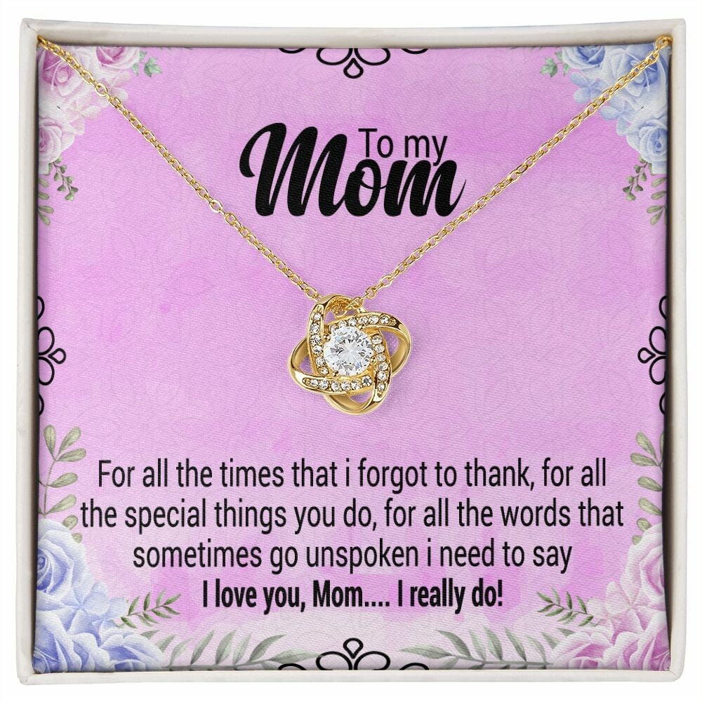 To My Mom Necklace Mother's Day Gifts Christmas Gifts Mom Gift from Son Present For Mom Custom Jewelry Case Mom Birthday Gift Mothers