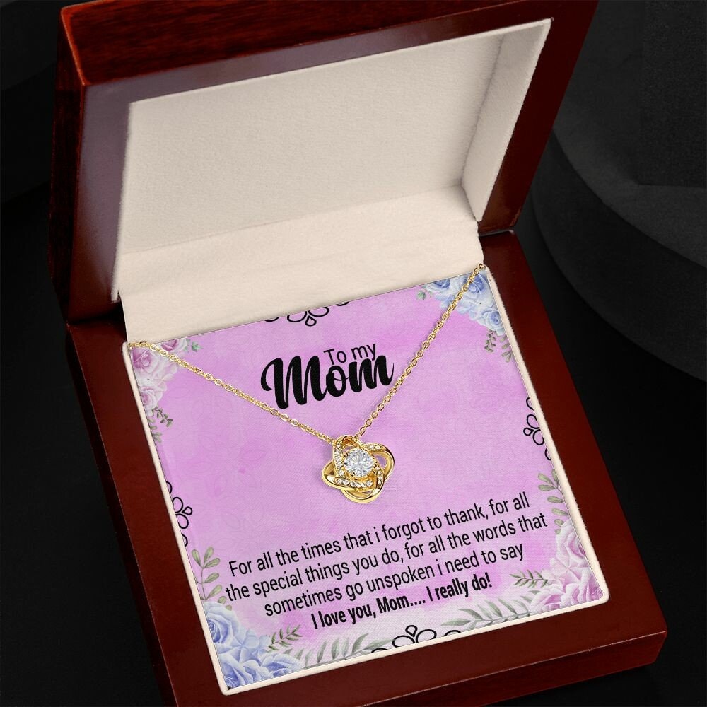 To My Mom Necklace Mother's Day Gifts Christmas Gifts Mom Gift from Son Present For Mom Custom Jewelry Case Mom Birthday Gift Mothers