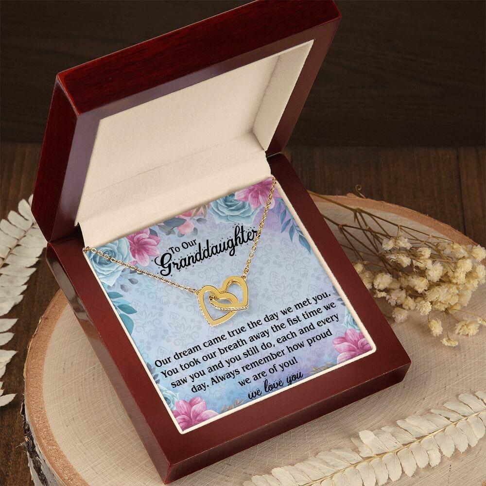 To our Lovely Granddaughter Necklace, Granddaughter Gift from Grandma, Gift from Grandpa, Granddaughter Christmas Gifts, Birthday,Graduation