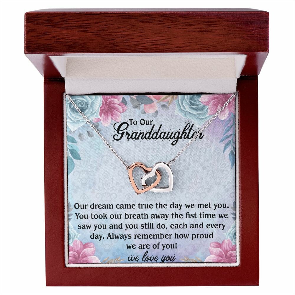 To our Lovely Granddaughter Necklace, Granddaughter Gift from Grandma, Gift from Grandpa, Granddaughter Christmas Gifts, Birthday,Graduation