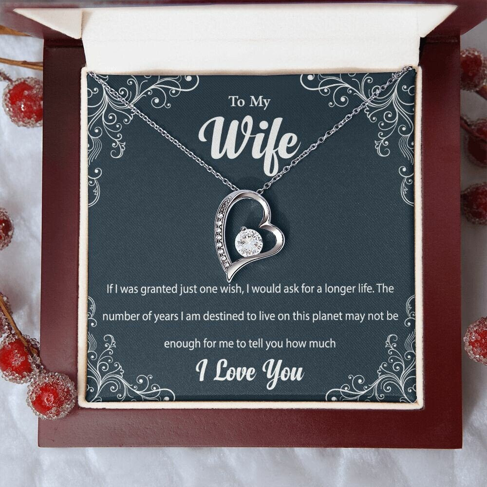 To My Wife Necklace, Romantic Wife Jewelry, Necklace for Wife, Anniversary Gift, Wife Birthday Gift, Mothers Day Gift for Wife from Husband