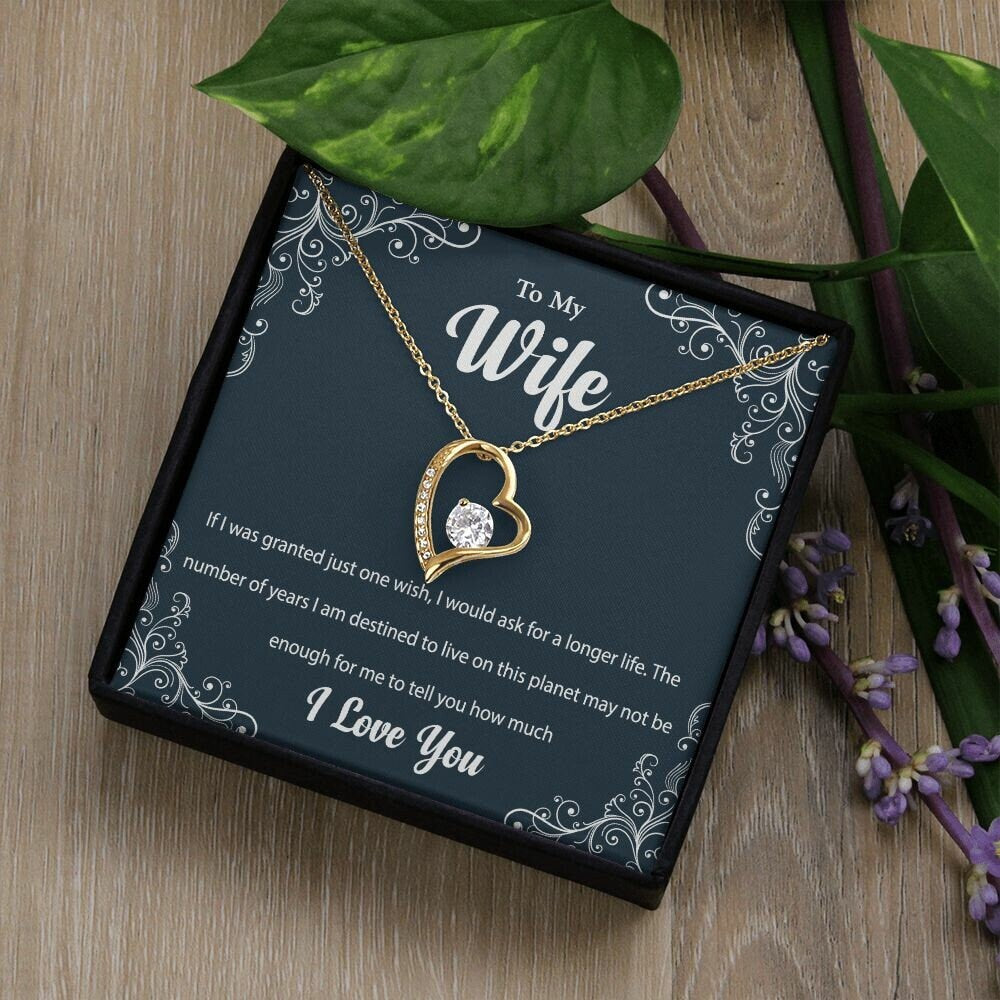 To My Wife Necklace, Romantic Wife Jewelry, Necklace for Wife, Anniversary Gift, Wife Birthday Gift, Mothers Day Gift for Wife from Husband