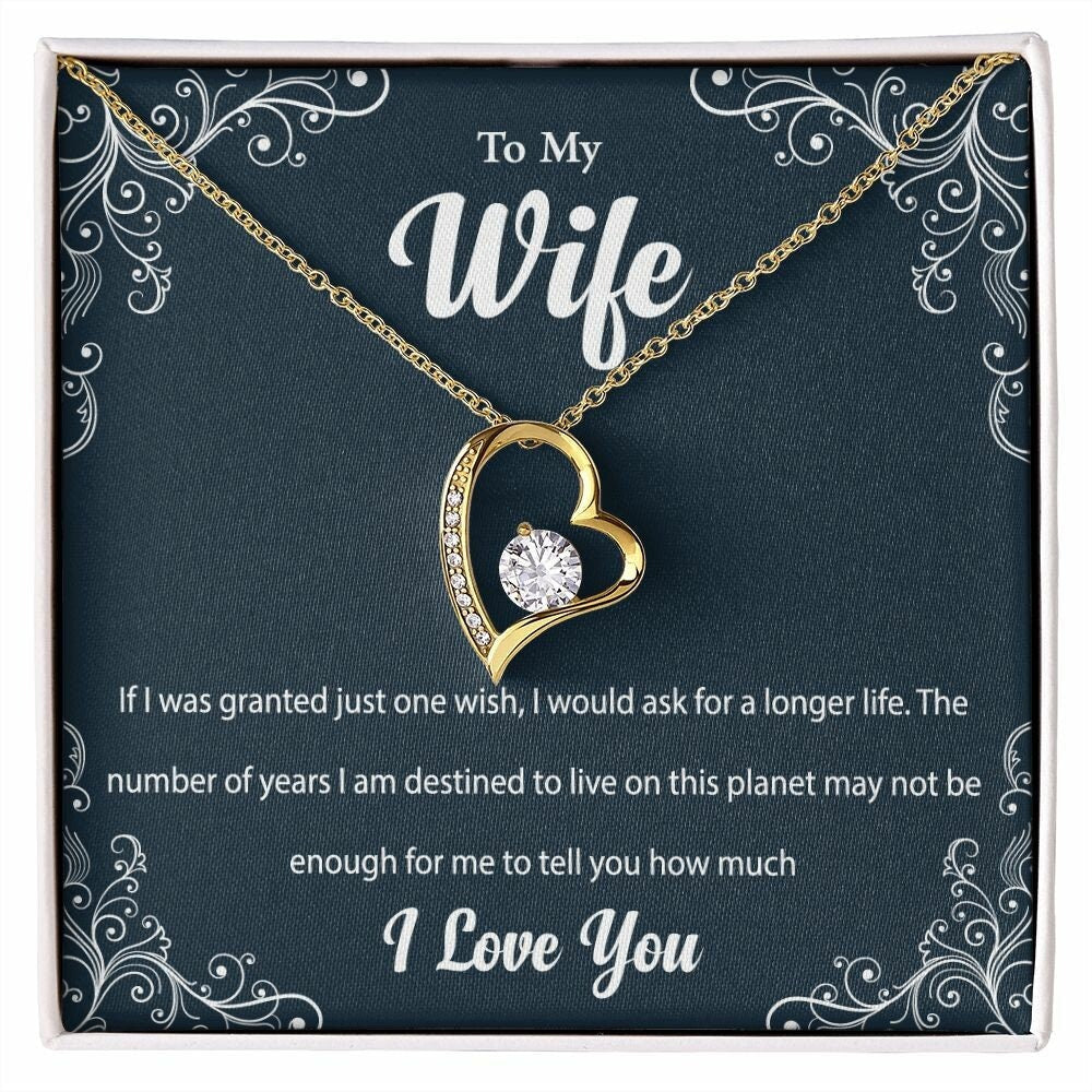 To My Wife Necklace, Romantic Wife Jewelry, Necklace for Wife, Anniversary Gift, Wife Birthday Gift, Mothers Day Gift for Wife from Husband