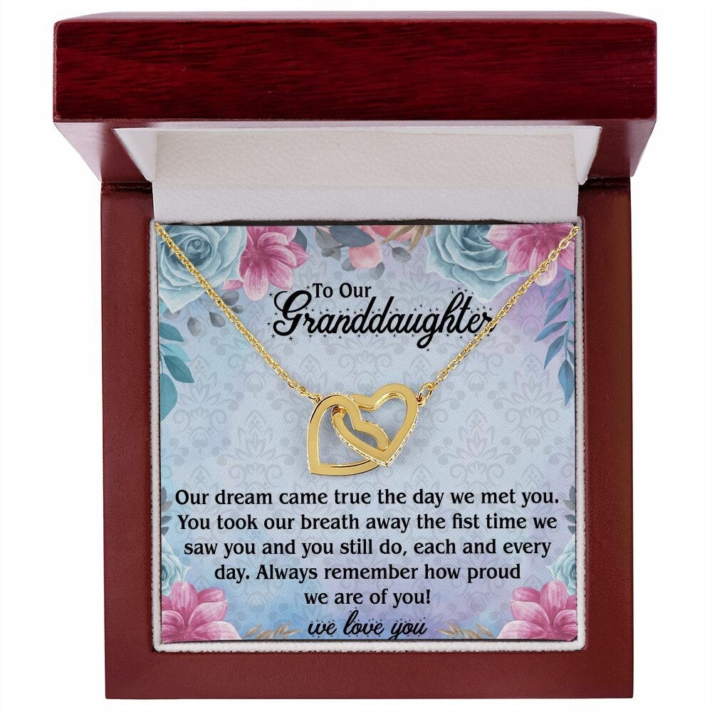 To our Lovely Granddaughter Necklace, Granddaughter Gift from Grandma, Gift from Grandpa, Granddaughter Christmas Gifts, Birthday,Graduation