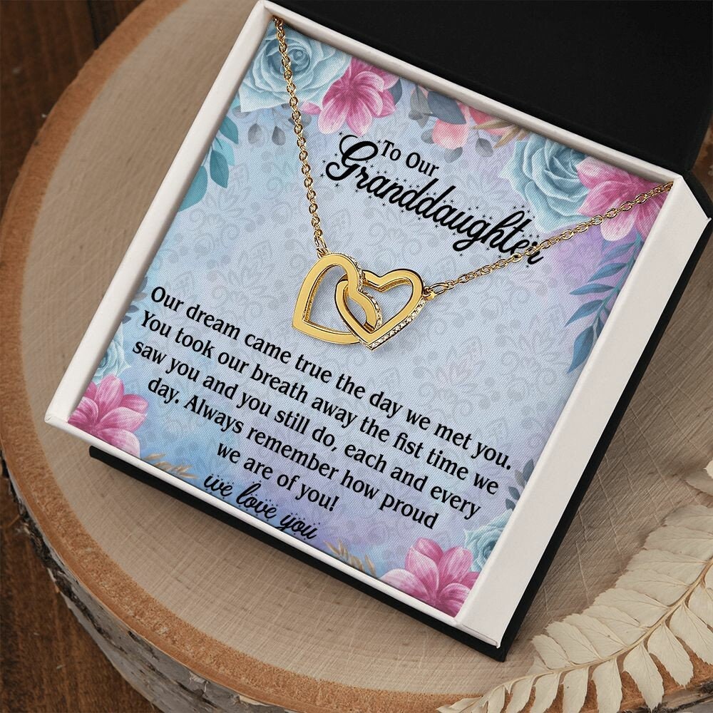 To our Lovely Granddaughter Necklace, Granddaughter Gift from Grandma, Gift from Grandpa, Granddaughter Christmas Gifts, Birthday,Graduation