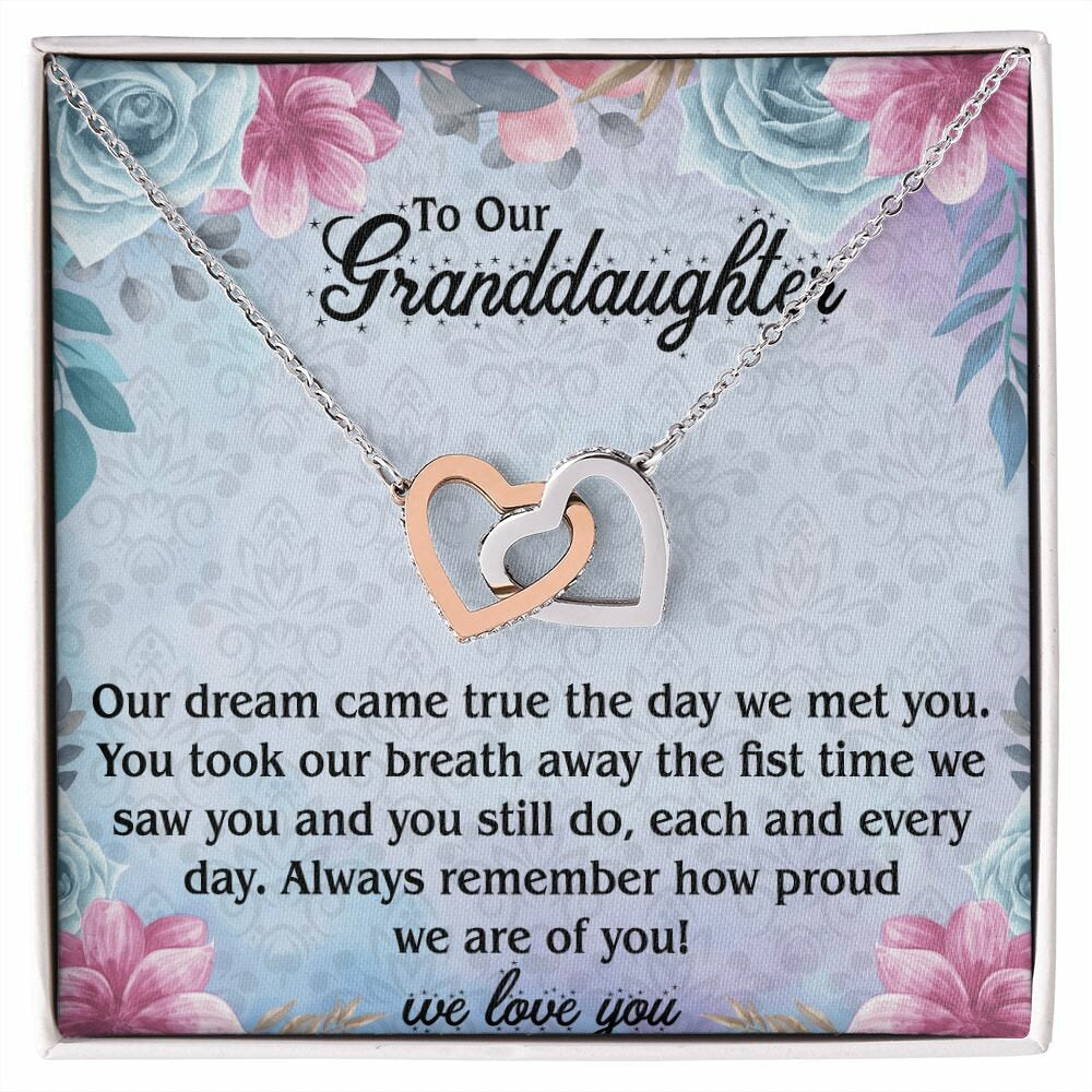 To our Lovely Granddaughter Necklace, Granddaughter Gift from Grandma, Gift from Grandpa, Granddaughter Christmas Gifts, Birthday,Graduation