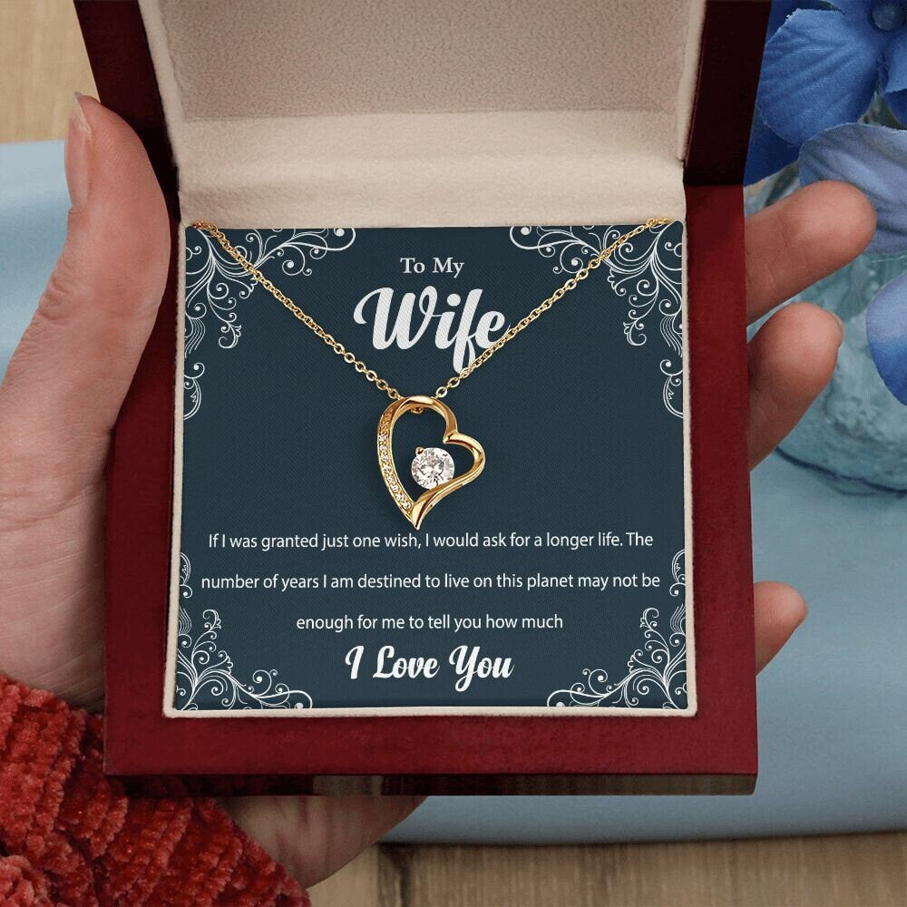 To My Wife Necklace, Romantic Wife Jewelry, Necklace for Wife, Anniversary Gift, Wife Birthday Gift, Mothers Day Gift for Wife from Husband