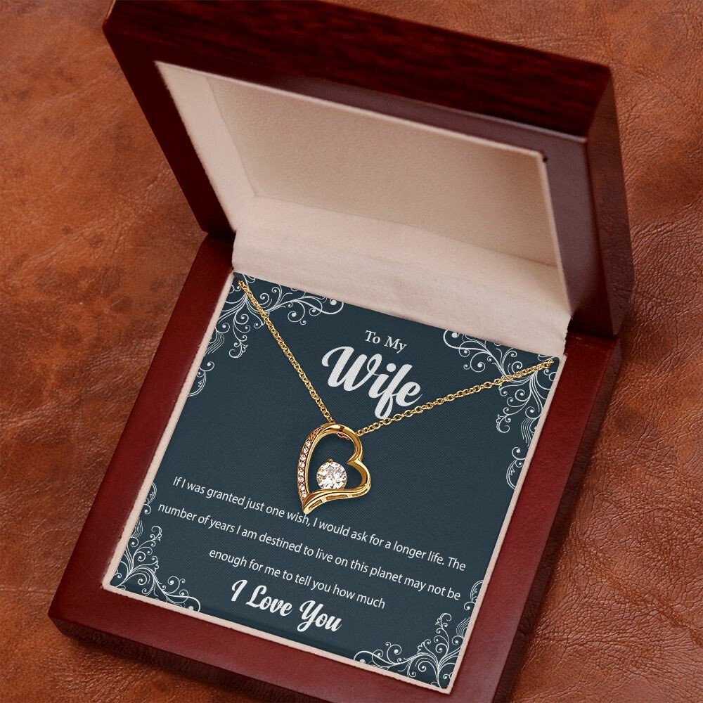 To My Wife Necklace, Romantic Wife Jewelry, Necklace for Wife, Anniversary Gift, Wife Birthday Gift, Mothers Day Gift for Wife from Husband