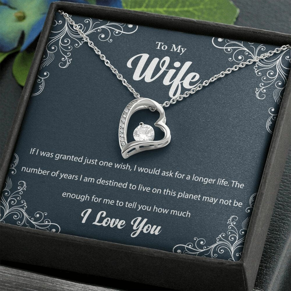 To My Wife Necklace, Romantic Wife Jewelry, Necklace for Wife, Anniversary Gift, Wife Birthday Gift, Mothers Day Gift for Wife from Husband