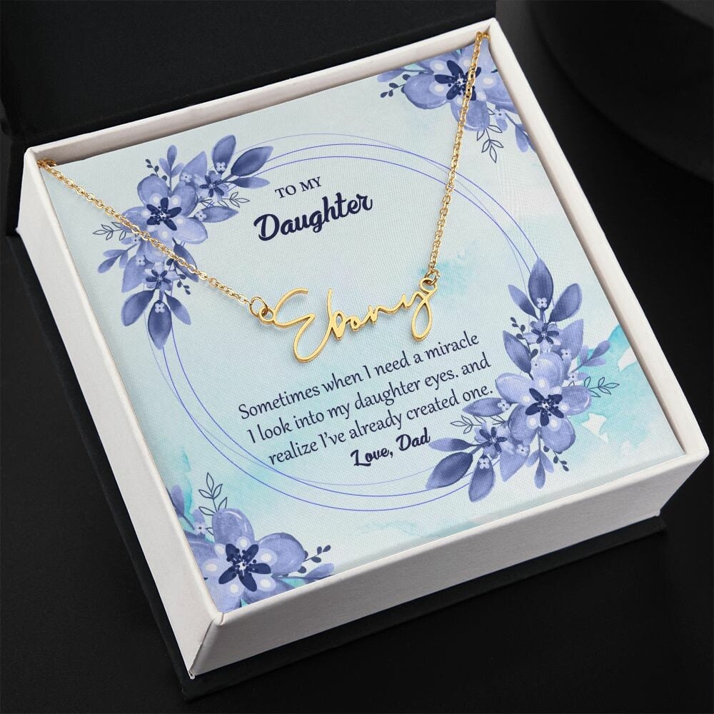 to my daughter customed name necklace