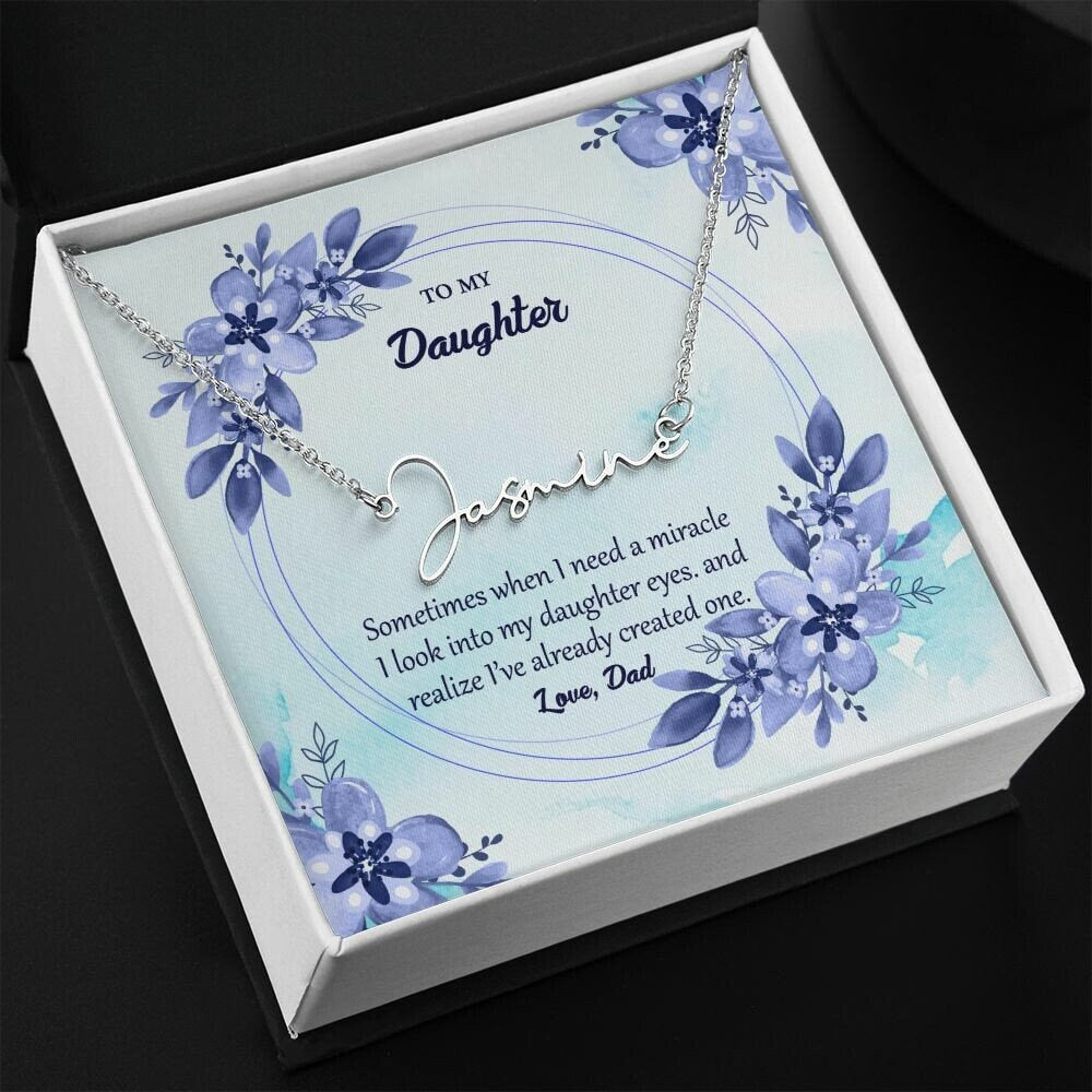 to my daughter customed name necklace